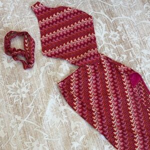 Cupshe Pink and Orange Maxi Skirt